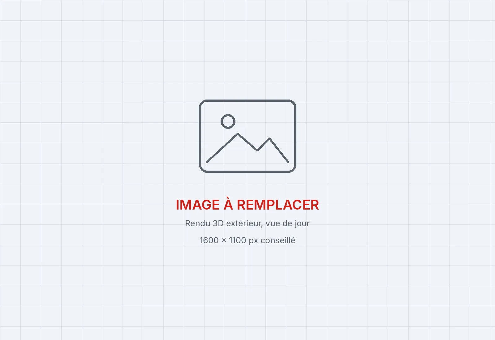 Image à remplacer : rendu 3D extérieur, vue de jour